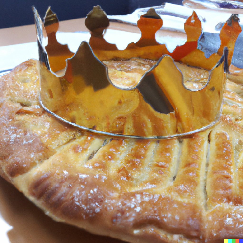 Image de galette des rois générée par DALL.E 2